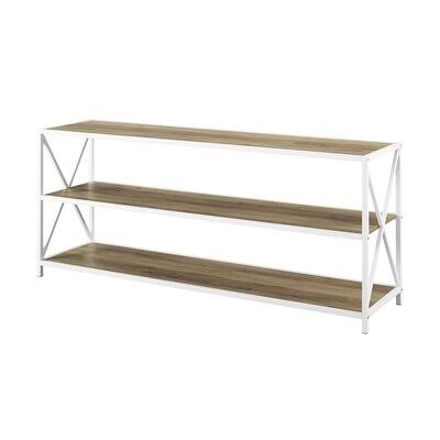 Emilee TV Stand for TVs Up to 65 Inches Color: Rustic Oak/White Metal