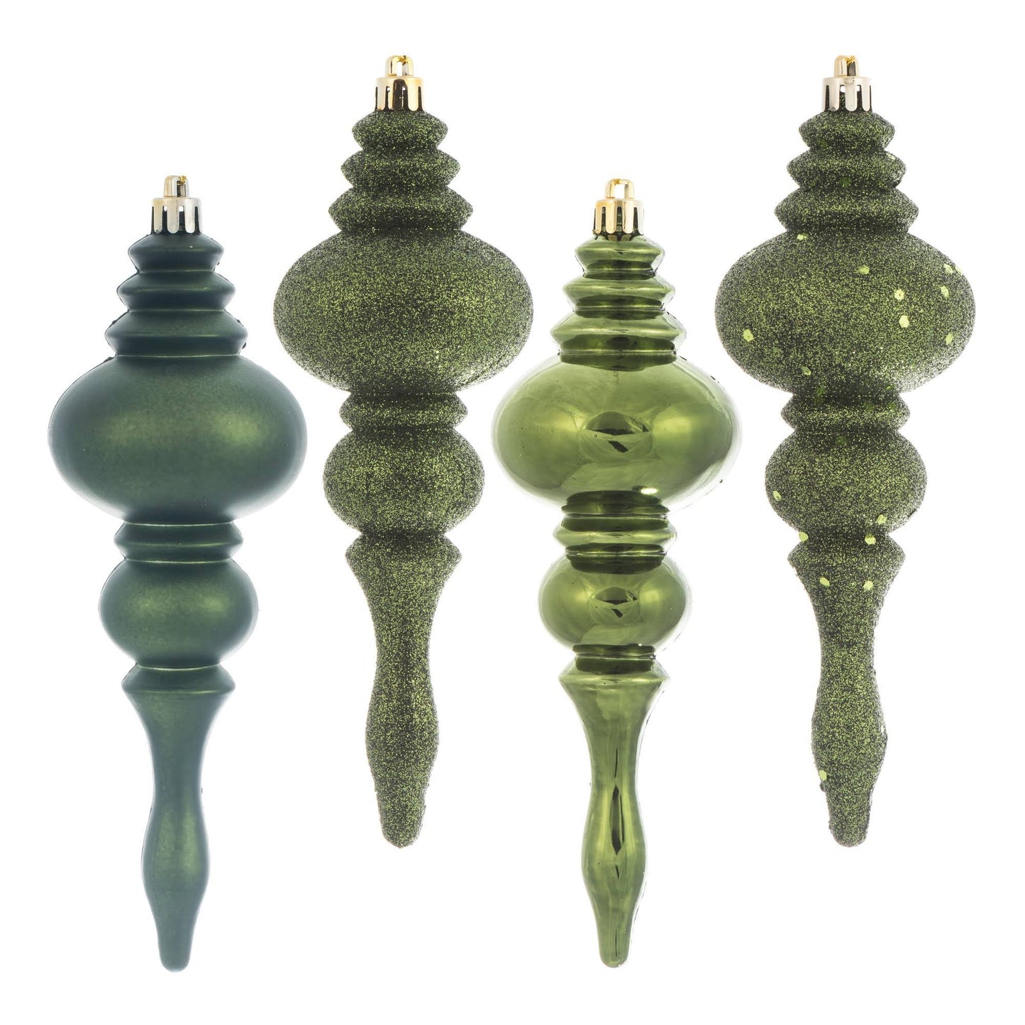 Vickerman N500264 7x22 Moss Green Finial 4 Finish Asst 8/Bx