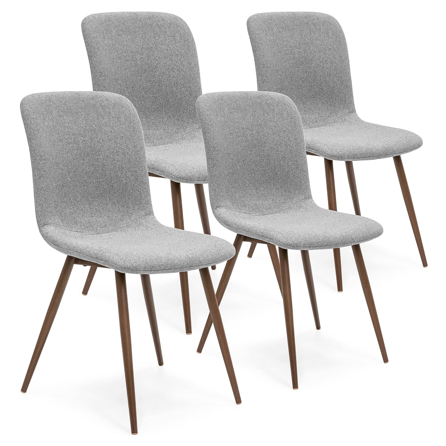 Best Choice Products Mid Century Modern Dining Chairs, Gray - 4 count