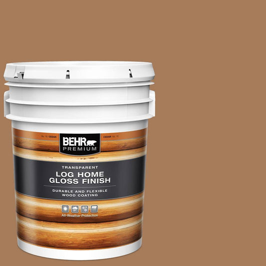 BEHR Premium 5 gal. Cedar Clear Gloss Finish Log Home