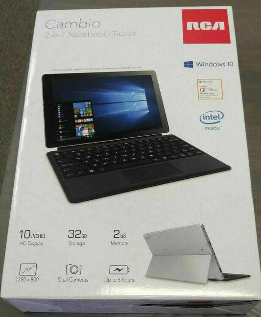 RCA Cambio 10.1 inch Windows 2 in 1 Tablet and Folio Keyboard