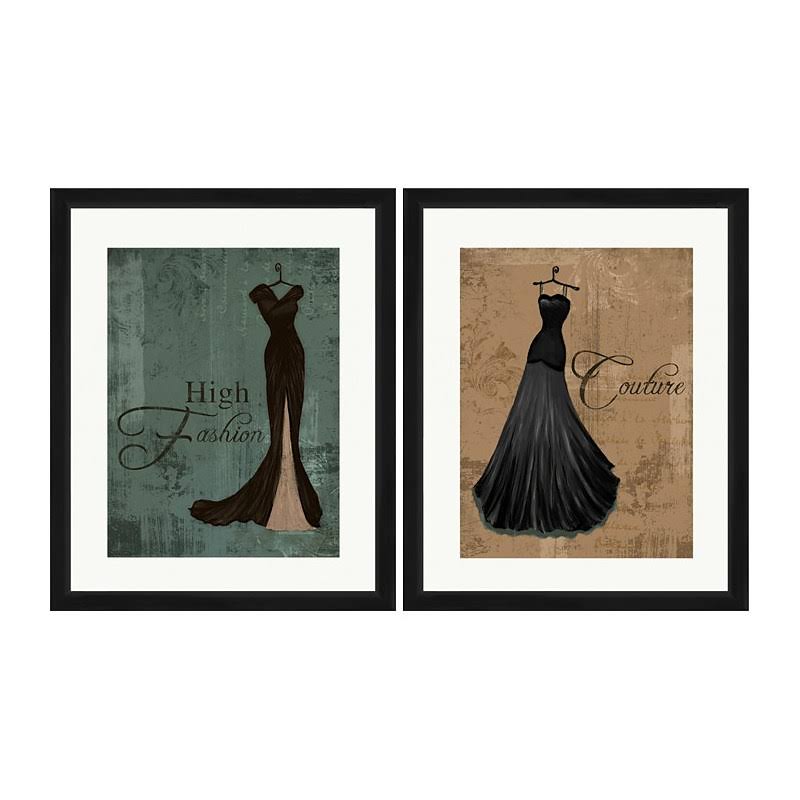 PTM Images High Fashion 2 Piece Framed Graphic Art Set